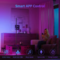 Ustellar LED Stehlampe Wohnzimmer, Smart RGB+ICW LED Standleuchte Dimmbar, Ecklampe mit Fernbedienung und APP, 16 Millionen Farben & Musikmodi, DIY-Modus, Timing-Funktion für Schlafzimmer Gaming