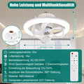 YOOHBERRYS Lampe mit Ventilator, deckenventilator klein, RGB Ventilator mit Lampenfassung E27, deckenventilator mit beleuchtung,16 Farbtemperatur, Timer und 3 Windstufen (28CM*18CM)