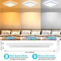 RDGOOD LED Deckenleuchten Dimmbar mit Fernbedienung, 18W 1800lm Deckenlampe led Dimmbar 3000-6500K, Flach Panel Für Schlafzimmer Wohnzimmer Kinderzimmer Flur Küche Keller Diele Balkon 22 * 22x2,5cm