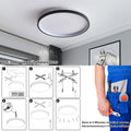 SEATAIN LED Deckenleuchte 3000K warmes Licht Schlafzimmerlampe, 30W 30cm rund schwarz Aushöhlen Design „Vogelnest“ Deckenlampe Schlafzimmer, 3000lm Nicht dimmbar