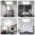 LQWELL® Deckenleuchte LED Deckenlampe, IP44 Wasserfest Badlampe Quadrat Flach 18W 6000K 1980LM Modern Schlicht Lampe Dünn für Wohnzimmer Badezimmer Schlafzimmer Küche Flur Keller Büro, 220 * 24mm