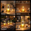 Tischlampe kabellos – Dimmbare Akku-Tischlampe 2000mAh mit Touchsteuerung, 3 Lichtfarben, USB-C, Aluminium, LED Tischlampe für Innen & Außen, Terrasse, Restaurant, Schlafzimmer, Gold 1er Set