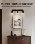 wowatt Deckenstrahler Schwarz 3 Flammig, Modern Strahler Deckenleuchte Schwenkbar, Metall Deckenlampe Strahler, LED Wandstrahler Spotlight GU10 für Küche, Schlafzimmer, Wohnzimmer (Ohne Leuchtmittel)