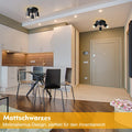 Smanu Deckenstrahler 3 Flammig Schwenkbar,Deckenleuchte GU10 Deckenlampe Wandstrahler Drehbar,Schwarz Spotlight Lampe Deckenspots für Wohnzimmer Schlafzimmer Küchen (Ohne Leuchtmittel)