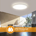 LEZOE 18W RGB LED Deckenleuchte Dimmbar mit Fernbedienung, 1800LM LED Deckenlampe Dimmbar RGB Farbwechsel, 3000K-6500K IP54 Flach Panel für Wohnzimmer Schlafzimmer Kinderzimmer Küche Bad φ22x2.5cm