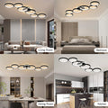 LED Deckenleuchte Dimmbar Wohnzimmer Deckenlampe Schwarz Wohnzimmerlampe