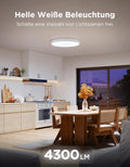 Govee Deckenlampe RGBIC 48.5W, Smart Led Deckenleuchte 4300lm Kompatibel mit Matter, Alexa & Google Assistant, Deckenlampe Led Ø38cm Lamp Dimmbar mit Hintergrundbeleuchtung für Wohnzimmer Schlafzimmer