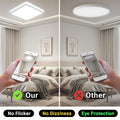 LQWELL® Deckenleuchte LED Deckenlampe, IP44 Wasserfest Badlampe Quadrat Flach 18W 6000K 1980LM Modern Schlicht Lampe Dünn für Wohnzimmer Badezimmer Schlafzimmer Küche Flur Keller Büro, 220 * 24mm