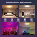 DetarZinLED 30cm Deckenlampe mit Fernbedienung, 24W Flach Rund Led Deckenleuchte, Dimmbar Rgb Farbwechsel Decken Lampe 3000K-6500K 2700LM IP44 für Wohnzimmer Jugendzimmer Badezimmer[ Energieklasse E]