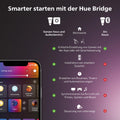 Philips Hue Devote Smart LED-Panel-Licht, weißes und farbiges Ambiente, rund 30 cm, 16,6 W, 2000 Lumen, weißer Rahmen für Innenbeleuchtung, Decke, Wohnzimmer, Küche, Flur