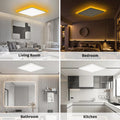 Bowfar LED Deckenleuchte Flach, 24W 3200LM Deckenlampe mit Fernbedienung Dimmbar 3000K-6500K, 1800K Nachtlicht Amber, Badezimmer Lampe für Wohnzimmer Küche Kinderzimmer Flur Schlafzimmer Ø29.5x2.5cm
