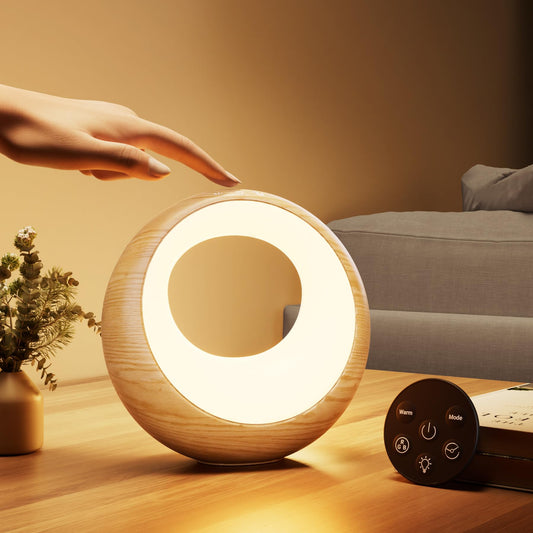 Bonsery Nachttischlampe Touch Dimmbar mit Fernbedienung, Nachtlicht Nachtlampe USB Aufladbar mit RGB Farben & 9 Modi, LED Akku Tischlampe Kabellos mit Timing & Memory Funktion für Wohnzimmer