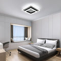 LED Deckenleuchte 30W 3250LM Deckenlampe Schwarze, Modern Design Deckenlampe Eckig Flach Schlafzimmerlampe Esstischlampe Bürolampe Flurlampe Deckenleuchte LED Kaltesweiß 6500K