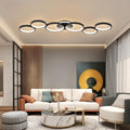 LED Deckenleuchte Dimmbar Wohnzimmer Deckenlampe Schwarz Wohnzimmerlampe