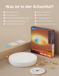Govee Deckenlampe RGBIC 48.5W, Smart Led Deckenleuchte 4300lm Kompatibel mit Matter, Alexa & Google Assistant, Deckenlampe Led Ø38cm Lamp Dimmbar mit Hintergrundbeleuchtung für Wohnzimmer Schlafzimmer
