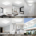 Kuwork Deckenlampe LED Deckenleuchte Flach: 30CM 4000K Badlampe Decke 48W, 4800LM LED Lampen Deckenlampen für Wohnzimmer, Badezimmer, Schlafzimmer, Küche, Flur,Büro, Weiß, Quadrat