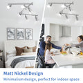 wowatt LED Deckenstrahler 6 Flammig, Schwenkbar Deckenleuchte Strahler Innen, Drehbar Deckenlampe Spot, Inkl. 6x 5W GU10 LED 6000K Kaltweiß, Spotleuchte für Küche, Wohnzimmer, Flur, Schlafzimmer