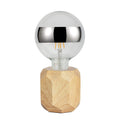 Pauleen 48159 Woody Sparkle Tischleuchte aus Holz skandinavische Tischlampe Würfellampe max25W E27 Holz 230V