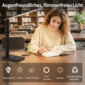 UPXNBOR Schreibtischlampe LED Dimmbar für Büro, Lesen und Homeoffice