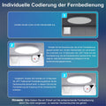 IEGLED Deckenlampe mit Fernbedienung und APP Steuerung, 24W Rund Deckenleuchte 2700K-6500K Dimmbar, RGB LED Lampe für Schlafzimmer, Wohnzimmer, Kinderzimmer,Ø30CM