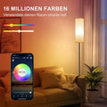 FRIDEKO HOME Stehlampe Wohnzimmer Modern,LED Standleuchte RGB Dimmbar,Stehlampe mit Fernbedienung für Büro Schlafzimmer,Schwarz
