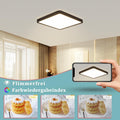 muyuua Deckenlampe LED Deckenleuchte Flach - Schlafzimmerlampe Schwarz Badezimmerlampe 23CM Deckenbeleuchtung Schlafzimmer 18W Küchenlampe Eckig Badlampe Decke Flurlampe 4000K für Bad Küche Flur