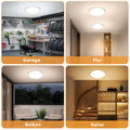 NIBSHOOM LED Deckenlampe mit Bewegungsmelder, 3000K/4000K/6500K 18W IP44 Wasserfest Deckenleuchte Innen, mit Radar Bewegungssensor und Dämmerungssensor Lampe für Flur Bad Treppe Balkon Garage, 22cm
