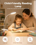 Leselampe Bett mit Bernsteinlicht, Klemmlampe mit 6 Farben 5 Helligkeiten