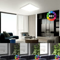 OTREN LED Deckenleuchte Flach, 23CM Deckenlampe Quadrat 4000K 1800LM, Modern LED Panel Lampe für Badezimmer Küche Wohnzimmer Schlafzimmer Flur Keller, IP44