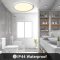 LQWELL® Deckenleuchte LED Deckenlampe, IP44 Wasserfest Badlampe Rund Flach 18W 4000K 1980LM Modern Schlicht Lampe Dünn für Wohnzimmer Badezimmer Schlafzimmer Küche Balkon Keller Büro, 220 * 24mm