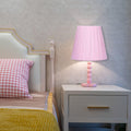 HERCHR 6 Stück European Pink Fabric Lampenschirme Ersatz, konische Lampenschirme für Tischlampen, Kristall Kronleuchter, Wandlampe, Zuhause 9x13x14 cm
