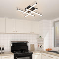 Homefire LED Deckenlampe Küche Deckenleuchte: Modern Küchenlampe Schwarz 24W Wohnzimmerlampe Anpassbare Form Design 3000K Warmweiß Licht Deckenbeleuchtung für Schlafzimmer Flur