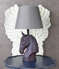 Tischlampe Pferd Tischleuchte Pferdekopf Nachttischlampe (ohne Leuchtmittel) Lampe Leuchte 66cm cw214 Palazzo Exklusiv