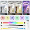Qufby LED Deckenventilator mit Beleuchtung, 48cm Modern