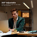 Mojimdo 120 LED Stehlampe, helle Stehlampen für Wohnzimmer, 3 Farbmodi & 10 Helligkeiten 3000K-6000K Standlicht, Schwanenhals Leselampe mit Touch Control für Schlafzimmer Büro
