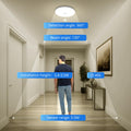 Combuh Led Deckenleuchte mit Bewegungsmelder Innen, 18W Neutralweiß 4000K Deckenlampe Flach mit Dämmerungssensor, IP56 Wasserdicht Beleuchtung für Flur Balkon Badezimmer Treppenhaus, Rund 29.5CM