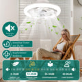 YOOHBERRYS Lampe mit Ventilator, deckenventilator klein, RGB Ventilator mit Lampenfassung E27, deckenventilator mit beleuchtung,16 Farbtemperatur, Timer und 3 Windstufen (28CM*18CM)