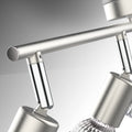 B.K.Licht - Deckenlampe schwenkbar, warmweiße Lichtfarbe, GU10 Fassung, LED Deckenleuchte, LED Lampe, Wohnzimmerlampe, Schlafzimmerlampe, Küchenlampe, Deckenstrahler, 60,5x10,5 cm, Matt-Nickel