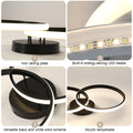 Toolight LED Deckenleuchte Schlafzimmer, 42W 4725LM Deckenlampe Wohnzimmer Schwarz, Modern 4500K Neutralweiß Licht LED Deckenlampe Rund für Flur Küche, 54CM