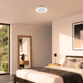 BRILONER - LED Deckenventilator mit Beleuchtung, Fernbedienung, Leiser DC-Motor, 5 Geschwindigkeiten, CCT, Dimmbar, Lampe mit Ventilator, LED Deckenleuchte, Deckenlampe Ventilator, 38 cm, Weiß