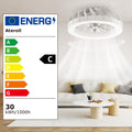 Ateroll Deckenventilator mit Beleuchtung, Ø46CM RGB Deckenventilator mit Licht und Fernbedienung, 6 Windstufen 3000K-6500K Dimmbare LED Leise Timer Deckenlampe mit Ventilator für Schlafzimmer, Wohn