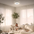 BRILONER - LED Deckenventilator mit Beleuchtung, Fernbedienung, Leiser DC-Motor, 5 Geschwindigkeiten, CCT, Dimmbar, Lampe mit Ventilator, LED Deckenleuchte, Deckenlampe Ventilator, 38 cm, Weiß