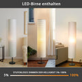 LALISU Stehlampe Papier Lampe Moderne Stehlampen mit Lampenschirm, Stehlampe für für Wohnzimmer Mit Fußschalter, Schlafzimmer und Arbeitszimmer (White-03)