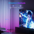 Ustellar LED Stehlampe Wohnzimmer, Smart RGB+ICW LED Standleuchte Dimmbar, Ecklampe mit Fernbedienung und APP, 16 Millionen Farben & Musikmodi, DIY-Modus, Timing-Funktion für Schlafzimmer Gaming