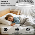 Qufby LED Deckenventilator mit Beleuchtung, 48cm Modern