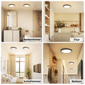 ZMH Deckenlampe LED Deckenleuchte Flach - Küchenlampe Schwarz 15W Badezimmerlampe Rund Küche Deckenbeleuchtung 3000K Schlafzimmerlampe Klein Badlampe IP44 Flurlampe Ø18cm für Schlafzimmer Bad Flur