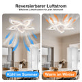Maevor LED Deckenventilator mit Licht Leise, 69 cm Deckenventilator mit Beleuchtung Dimmbar (3000K-6000K), App & Fernbedienung, für Schlafzimmer/Wohnzimmer, 47W, Weiß