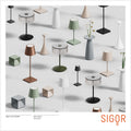 SIGOR Nuindie pocket - Dimmbare kleine LED Akku-Tischlampe Indoor & Outdoor, IP54 spritzwassergeschützt, Höhe 21 cm, aufladbar mit USB-C, 7 h Leuchtdauer, salbeigrün