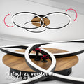 B.K.Licht - LED Deckenlampe mit Fernbedienung, dimmbar, einstellbar von warmweiß bis kaltweiß, LED Deckenleuchte, Lampe, Wohnzimmerlampe, Schlafzimmerlampe, Küchenlampe, 71x7x67,4x11 cm, Schwarz