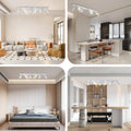 ZMH Deckenleuchte 6 flammig Deckenstrahler Weiß : GU10 Deckenlampe 350°Schwenkbar Deckenspots Modern Spots Küchenlampe Strahler Industrial für Wohnzimmer Schlafzimmer Küche - Ohne Leuchtmittel